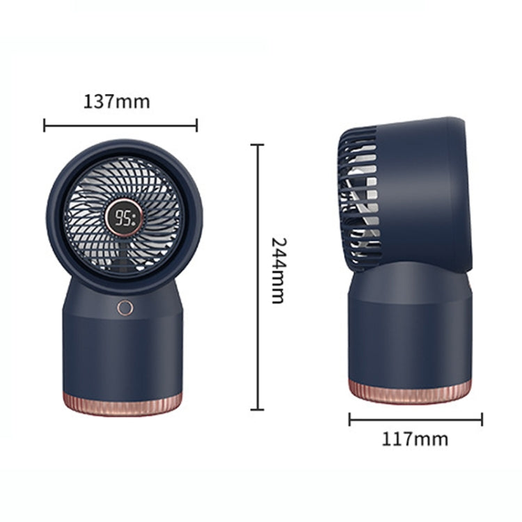 Spray Humidified LED Digital Display Office Home Fan, Style: 3600mAh Rechargeable(Blue) - Electric Fans by PMC TechLife | Online Shopping South Africa | PMC TechLife | Buy Now Pay Later Mobicred