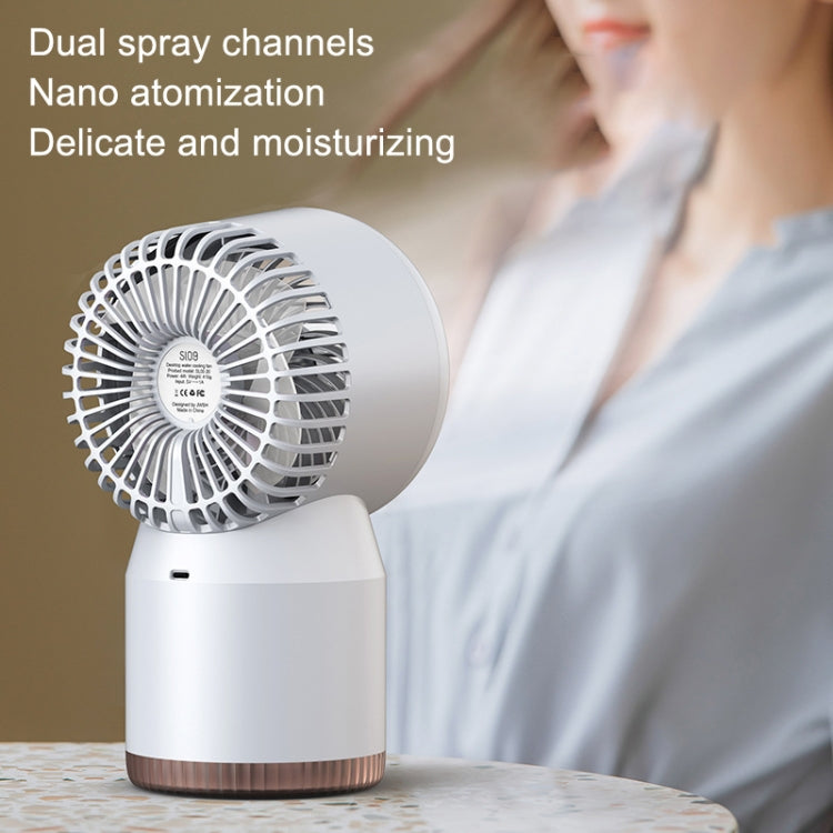 Spray Humidified LED Digital Display Office Home Fan, Style: 3600mAh Rechargeable(Blue) - Electric Fans by PMC TechLife | Online Shopping South Africa | PMC TechLife | Buy Now Pay Later Mobicred
