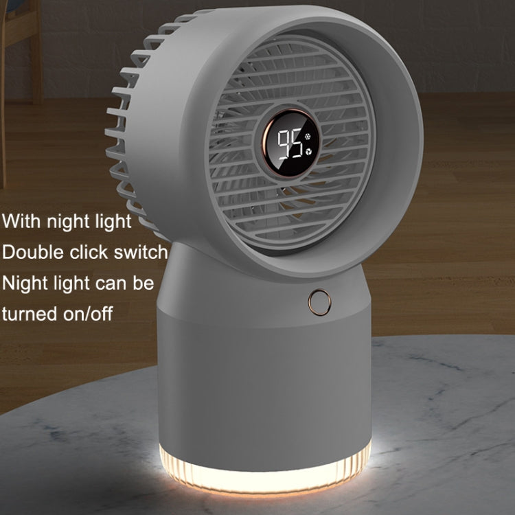 Spray Humidified LED Digital Display Office Home Fan, Style: 3600mAh Rechargeable(White) - Electric Fans by PMC TechLife | Online Shopping South Africa | PMC TechLife | Buy Now Pay Later Mobicred