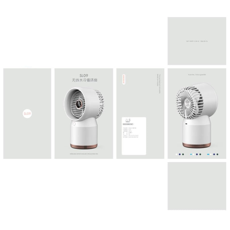Spray Humidified LED Digital Display Office Home Fan, Style: 3600mAh Rechargeable(White) - Electric Fans by PMC TechLife | Online Shopping South Africa | PMC TechLife | Buy Now Pay Later Mobicred