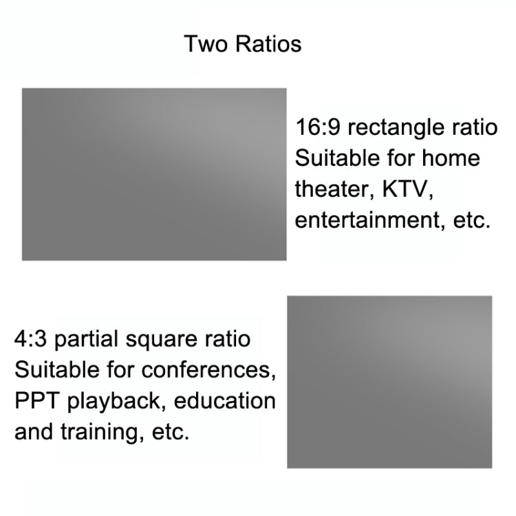 Folding Metal Anti-Light HD Projection Curtain, Size: 120 inch 16:9 266x148cm Punch Black Border - free shipping - PMC TechLife - Order now!