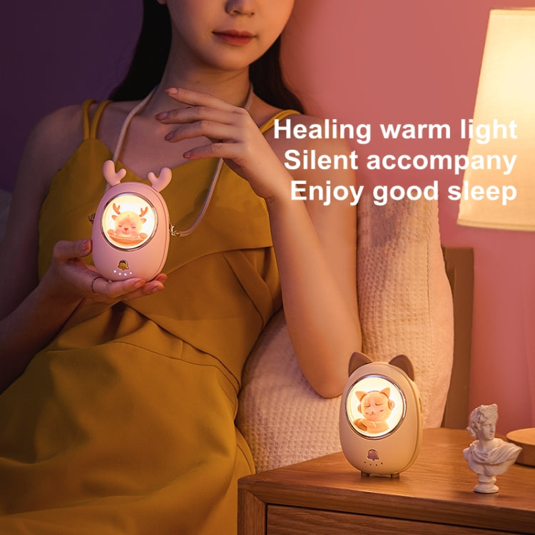 Children Hanging Neck Fan USB Handheld Light Glowing Mini Portable Fan(Pink) - Electric Fans by PMC TechLife | Online Shopping South Africa | PMC TechLife | Buy Now Pay Later Mobicred