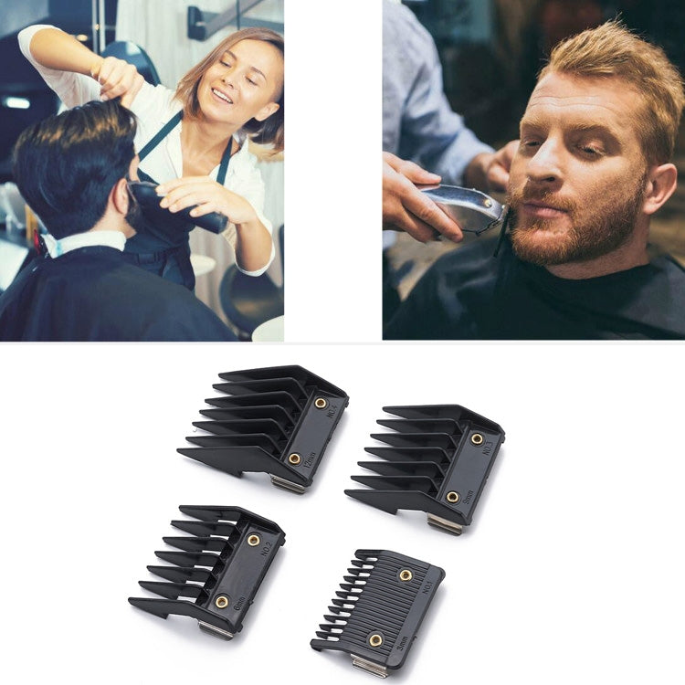 4 In 1 Hair Clipper Limit Comb Barber Tool Accessories(Black) - free shipping - PMC TechLife - Order now!