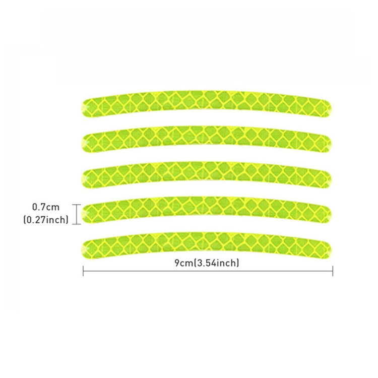 20pcs /Set Car Wheel Reflective Stickers 3D Personal Decoration Tire Warning Stickers(Fluorescence) - Decorative Strip by PMC TechLife | Online Shopping South Africa | PMC TechLife