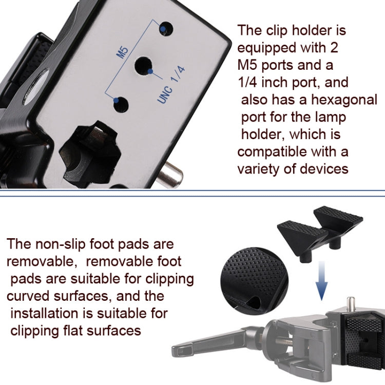 CL-22 Multi-function SLR Camera Fixed Clip Gimbal Vigorously Clip Photography Pliers(Black) -  by PMC TechLife | Online Shopping South Africa | PMC TechLife | Buy Now Pay Later Mobicred