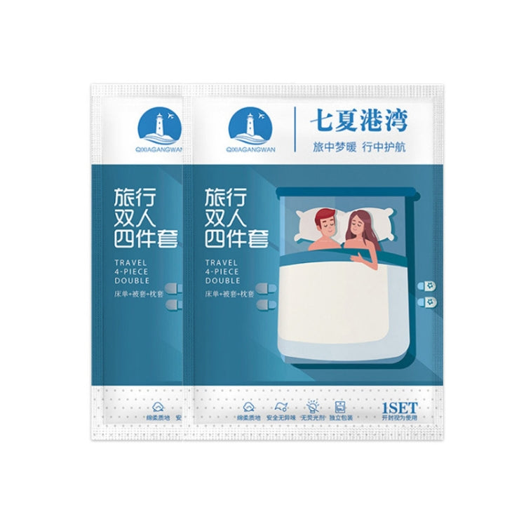 2 PCS Travel Hotel Supplies Disposable Anti-dirty Pillowcase Sheet Quilt Cover 4 In 1 For 2 Person - Bedding by PMc TechLife | Online Shopping South Africa | PMc TechLife | Buy Now Pay Later Mobicred