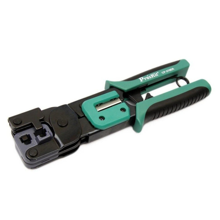 ProsKit Dual-purpose 6/8P Iron Handle Network Ratchet Crimping Plier(CP-376ER) - free shipping - PMC Jewellery - Order now!