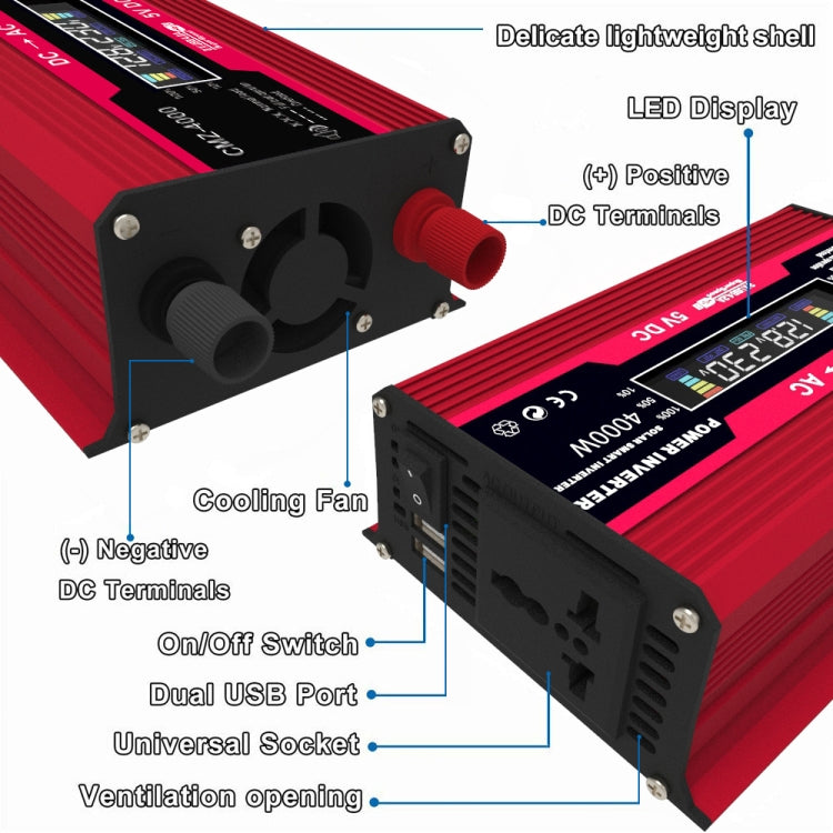 Zhi Zun Solar Power System Inverters+30A Controller+18W 18V Solar Panel, Specification: Red 12V To 110V - Charger by PMC TechLife | Online Shopping South Africa | PMC TechLife | Buy Now Pay Later Mobicred