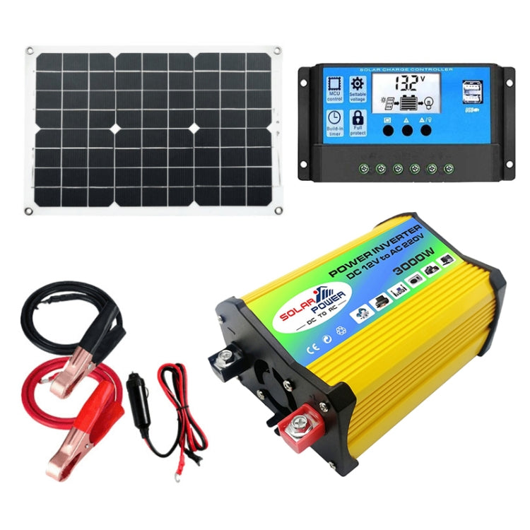 Saga Generation 1 Home Solar Generator Inverter+30A Controller+18W 12V Solar Panel, Specification: Yellow 12V To 220V - Modified Square Wave by PMC TechLife | Online Shopping South Africa | PMC TechLife | Buy Now Pay Later Mobicred