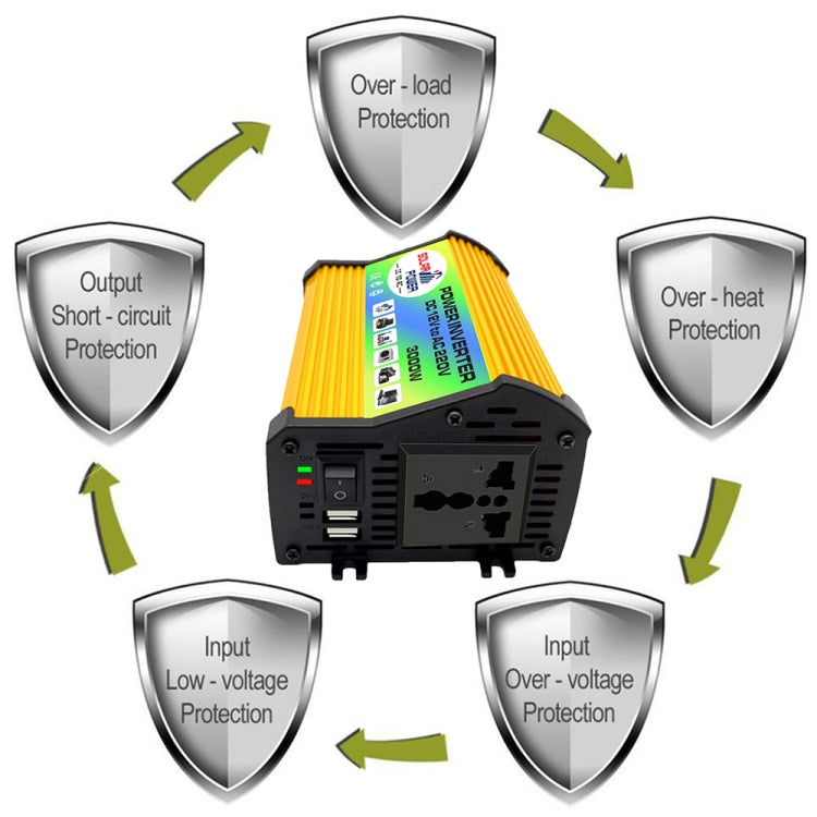 Saga Generation 1 Home Solar Generator Inverter+30A Controller+18W 12V Solar Panel, Specification: Yellow 12V To 110V - Modified Square Wave by PMC TechLife | Online Shopping South Africa | PMC TechLife | Buy Now Pay Later Mobicred