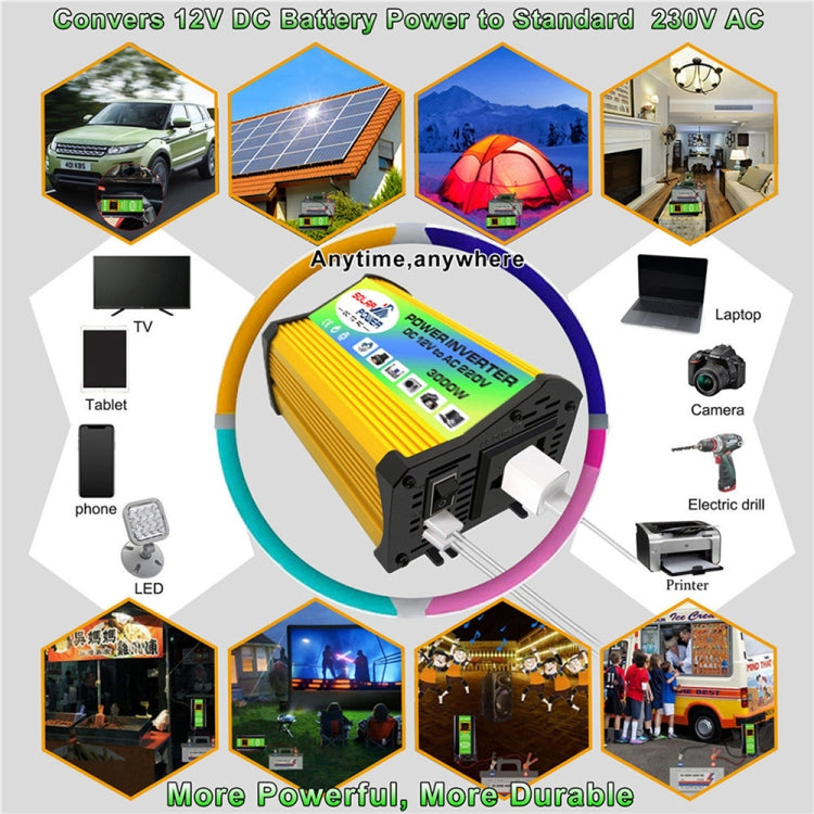 Saga Generation 1 Home Solar Generator Inverter+30A Controller+18W 12V Solar Panel, Specification: Yellow 12V To 110V - Modified Square Wave by PMC TechLife | Online Shopping South Africa | PMC TechLife | Buy Now Pay Later Mobicred