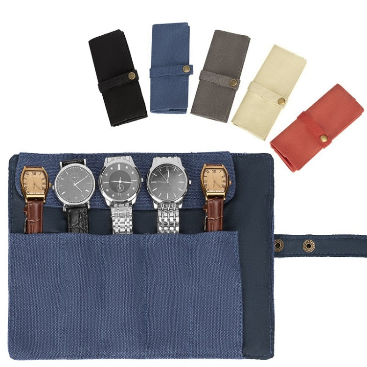 Nylon Canvas Watch & Strap Portable Storage Bag(Khaki) - free shipping - PMC TechLife - Order now!
