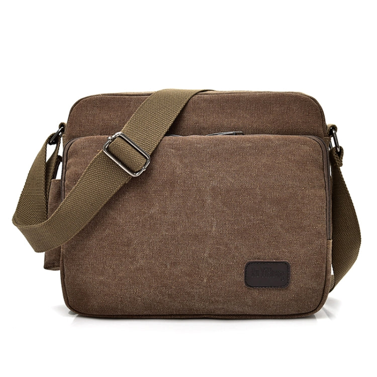 RuYiHuang Men Vintage Canvas Versatile Single-Shoulder Bag(Brown) - Single-shoulder Bags by RuYiHuang | Online Shopping South Africa | PMC TechLife | Buy Now Pay Later Mobicred