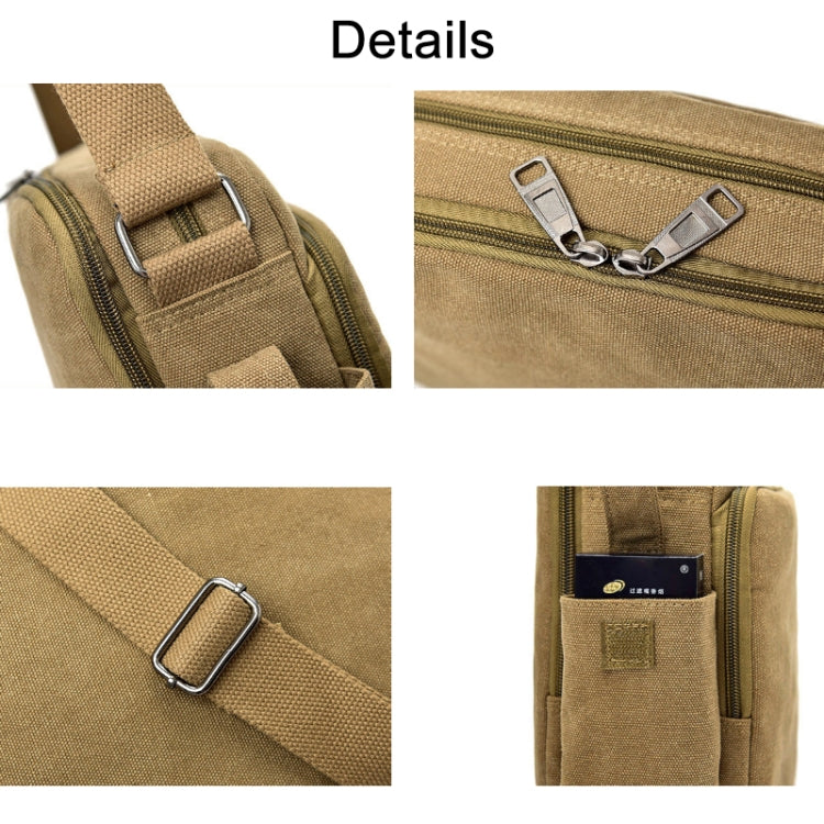 RuYiHuang Men Vintage Canvas Versatile Single-Shoulder Bag(Black) - free shipping - PMC TechLife - Order now!