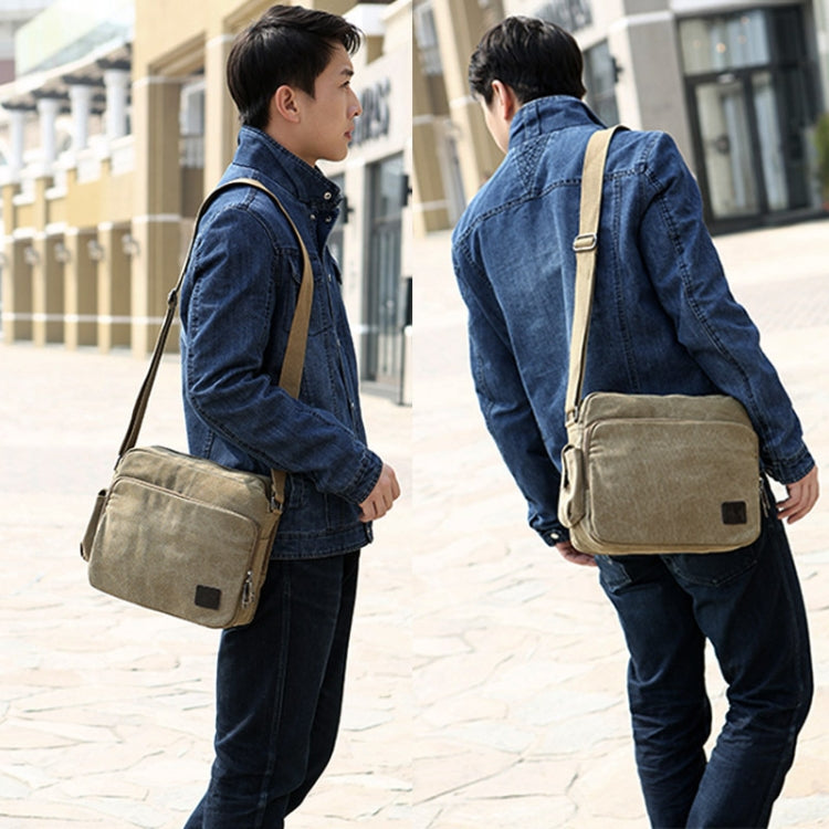 RuYiHuang Men Vintage Canvas Versatile Single-Shoulder Bag(Black) - free shipping - PMC TechLife - Order now!