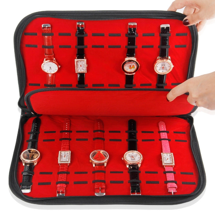 PU Leather Large Capacity Jewelry Watch Display Storage Bag - free shipping - PMc TechLife - Order now!