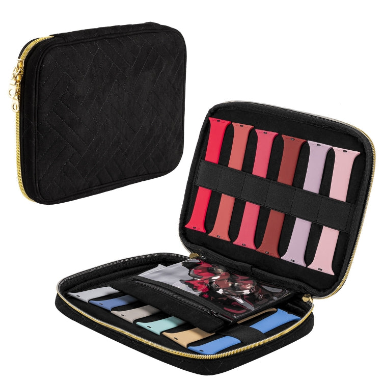 Velvet Watch Strap Watch Accessories Storage Bag, Specification: Black M - free shipping - PMc TechLife - Order now!