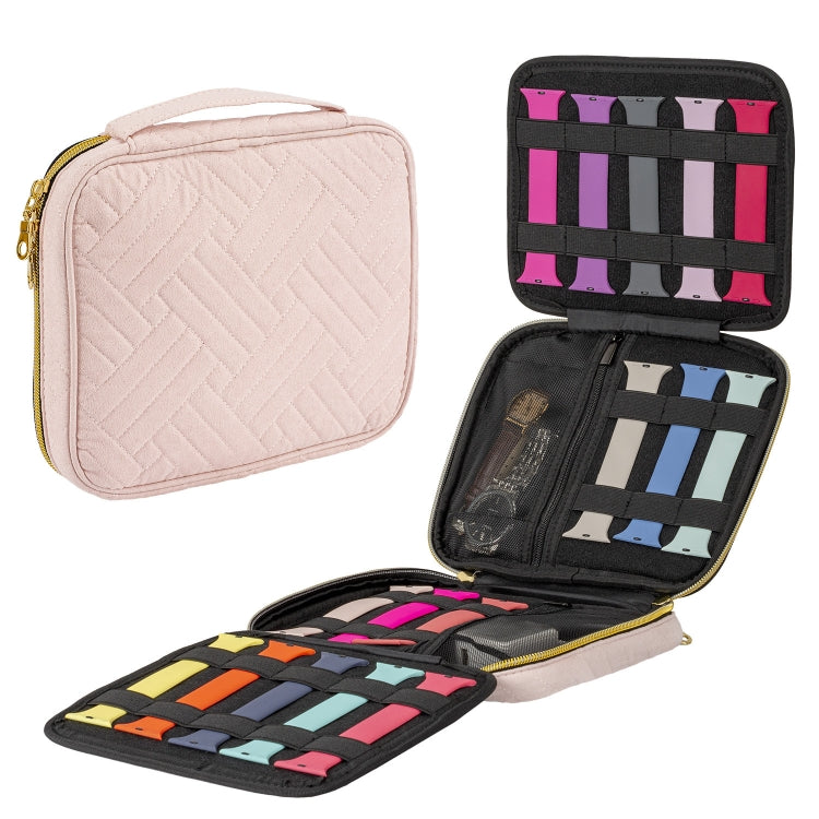 Velvet Watch Strap Watch Accessories Storage Bag, Specification: Pink L - free shipping - PMc TechLife - Order now!