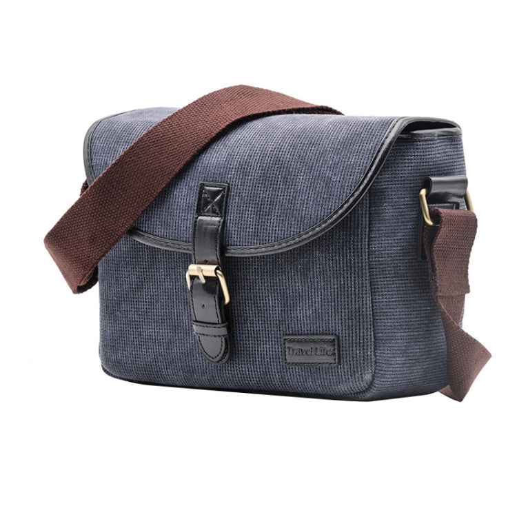 Casual SLR Camera Canvas Crossbody Bag(Blue) - Strap Satchel by PMC TechLife | Online Shopping South Africa | PMC TechLife | Buy Now Pay Later Mobicred