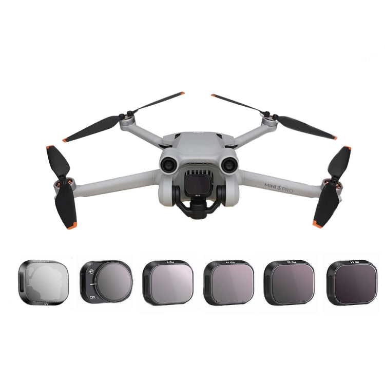 RCSTQ Aluminum Alloy Adjustable Filter Accessories for DJI Mini 3 Pro,Style: UV+CPL+ND8+ND16+ND32+ND64 6 In 1 - free shipping - PMC TechLife - Order now!