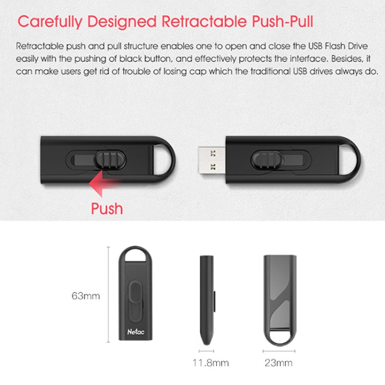 Netac U309 High Speed USB3.0 Push-Pull Encrypted USB Flash Drive, Capacity: 32GB - USB Flash Drives by Netac | Online Shopping South Africa | PMC TechLife | Buy Now Pay Later Mobicred