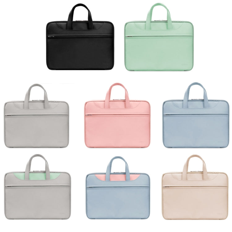 Baona BN-Q006 PU Leather Full Opening Laptop Handbag For 11/12 inches(Sky Blue) - 12.1 inch by Baona | Online Shopping South Africa | PMC TechLife | Buy Now Pay Later Mobicred
