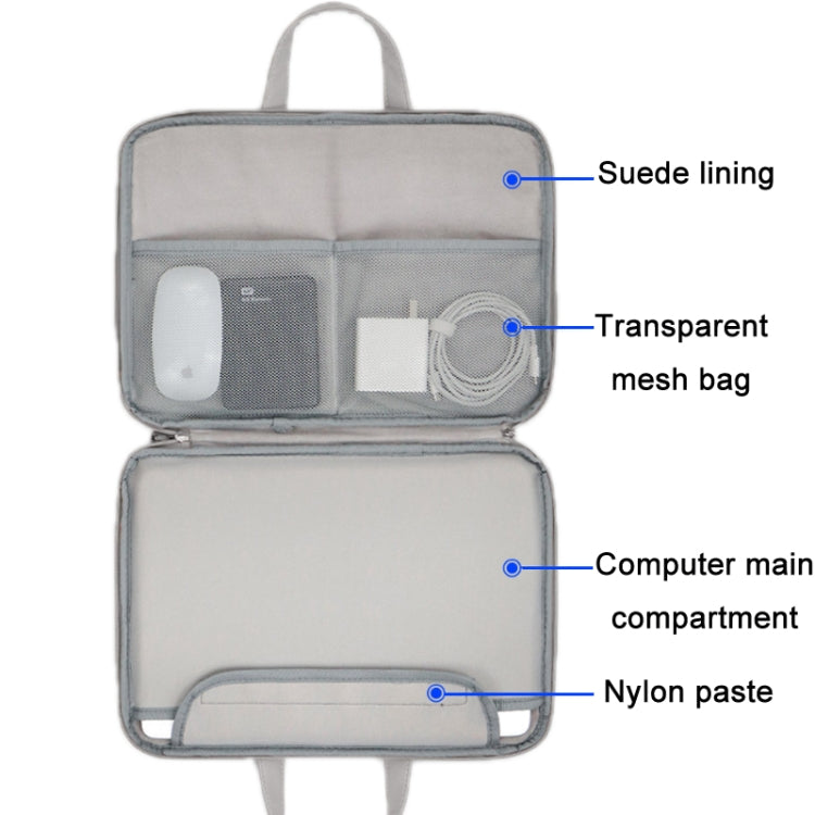 Baona BN-Q006 PU Leather Full Opening Laptop Handbag For 15/15.6/16 inches(Black) - free shipping - PMC Jewellery - Order now!