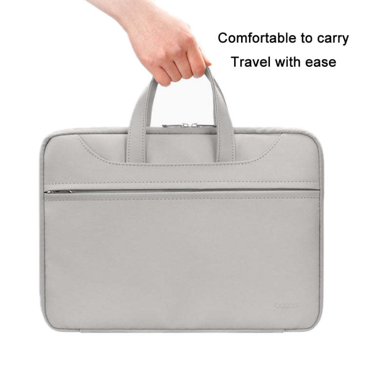 Baona BN-Q006 PU Leather Full Opening Laptop Handbag For 11/12 inches(Sky Blue) - 12.1 inch by Baona | Online Shopping South Africa | PMC TechLife | Buy Now Pay Later Mobicred