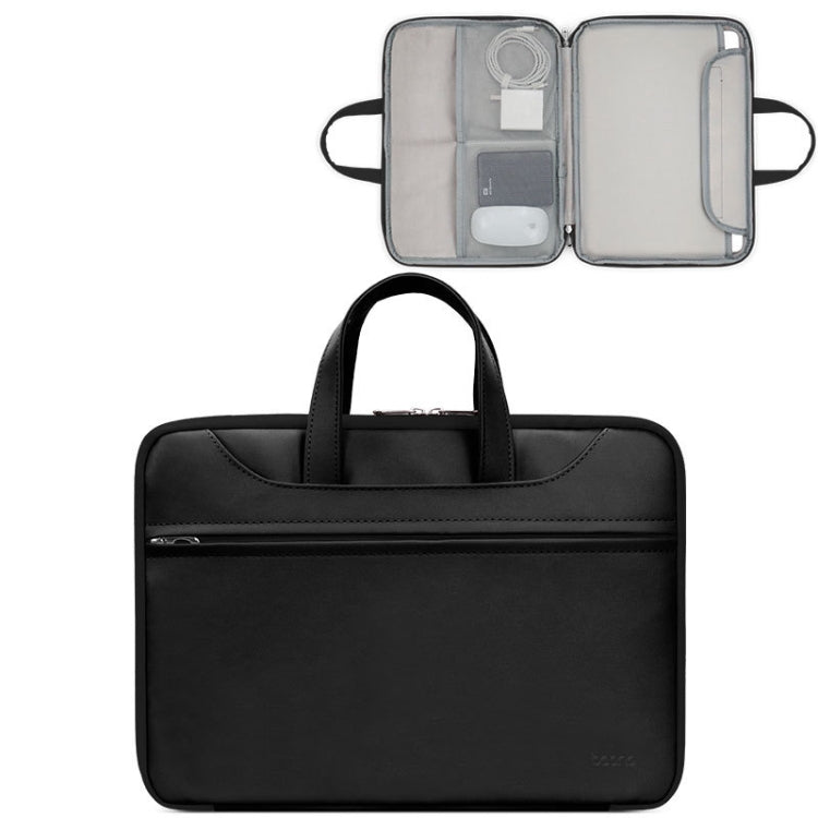 Baona BN-Q006 PU Leather Full Opening Laptop Handbag For 14 inches(Black) - free shipping - PMC Jewellery - Order now!