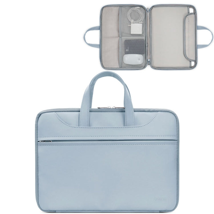 Baona BN-Q006 PU Leather Full Opening Laptop Handbag For 14 inches(Sky Blue) - free shipping - PMC Jewellery - Order now!