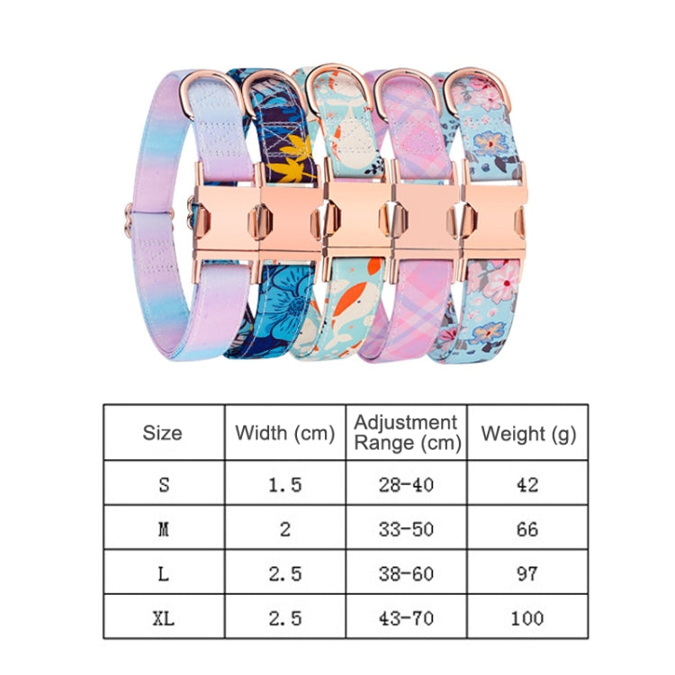 Rose Gold Buckle Pet Detachable Bow Collar, Size: XL 2.5x43-70cm(Blue Bellland) - Collars by PMC TechLife | Online Shopping South Africa | PMC TechLife | Buy Now Pay Later Mobicred