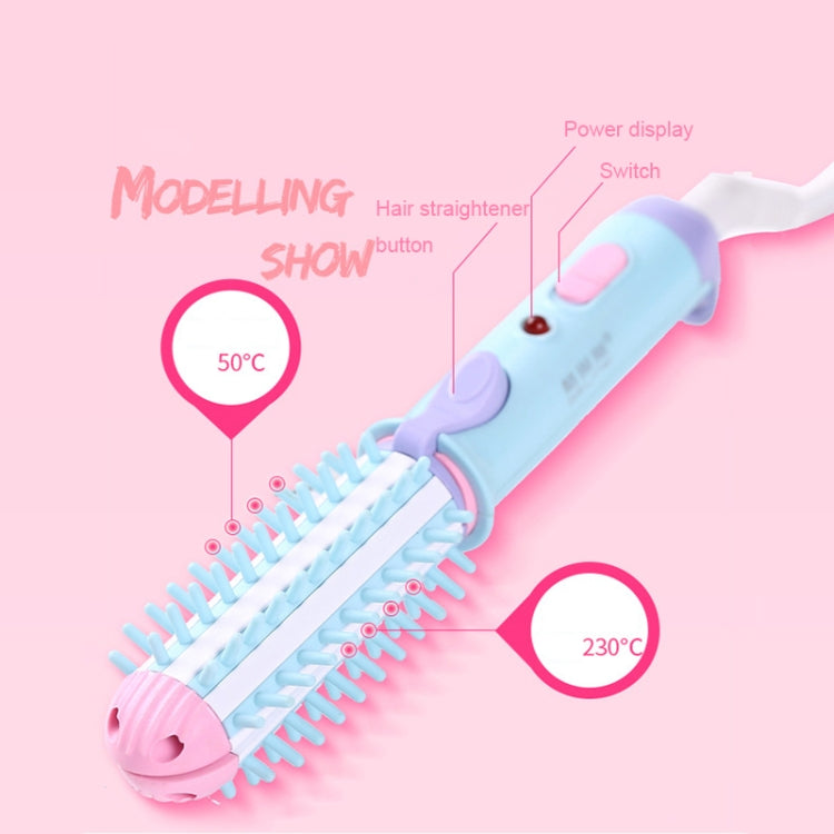 GeLinSi GLS-003 20W 2 in 1 Ceramic Glaze Mini Curler Comb, EU Plug(Pink) - free shipping - PMC TechLife - Order now!