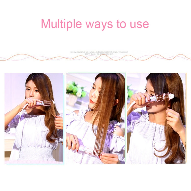 GeLinSi GLS-003 20W 2 in 1 Ceramic Glaze Mini Curler Comb, EU Plug(Purple) - free shipping - PMC TechLife - Order now!