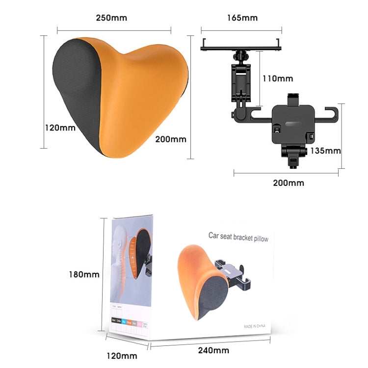 A09 Car Seat Headrest Memory Foam Comfortable Neck Pillow, Style: With Stand (Black) - Seat Accessories by PMC TechLife | Online Shopping South Africa | PMC TechLife | Buy Now Pay Later Mobicred