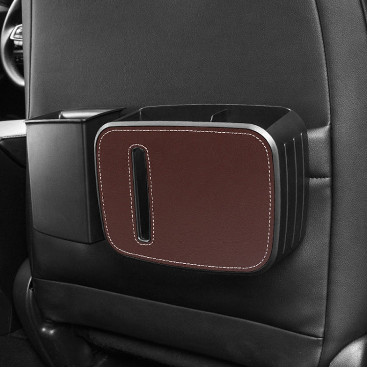 Car Drain Tissue Box Umbrella Storage Pocket Bag Storage Box Car Trash Can(Brown) - Tissue Boxes by PMC TechLife | Online Shopping South Africa | PMC TechLife | Buy Now Pay Later Mobicred