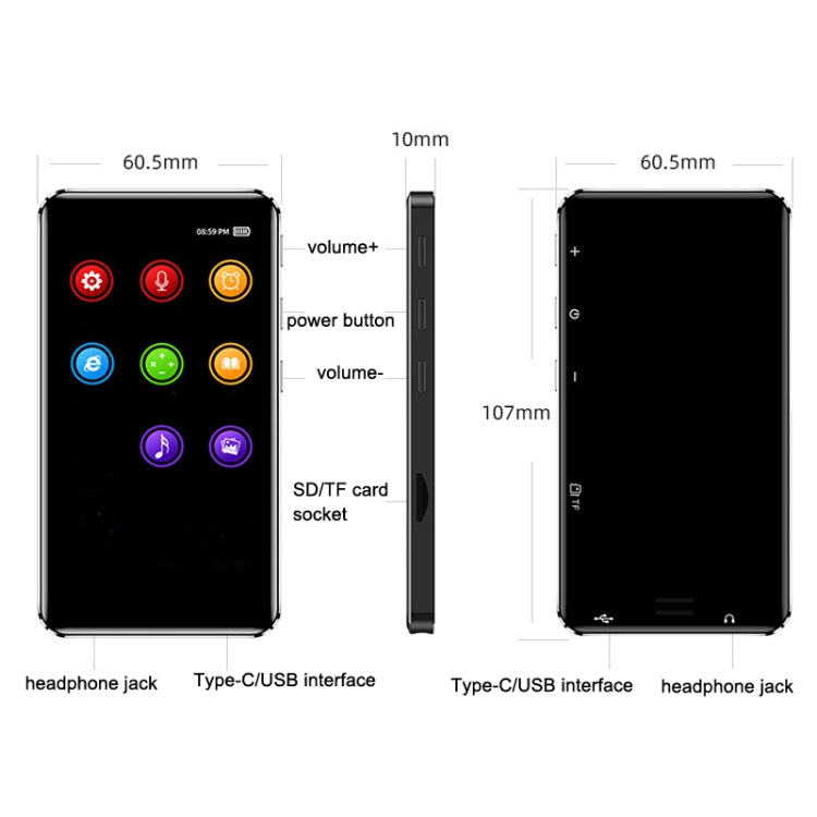 WIFI Game E-Book Touch Screen Bluetooth Mini Tablet MP3/MP4/MP5, TF Capacity: 0GB(1G DDR+8G Flash) - MP4 Player by PMC TechLife | Online Shopping South Africa | PMC TechLife | Buy Now Pay Later Mobicred