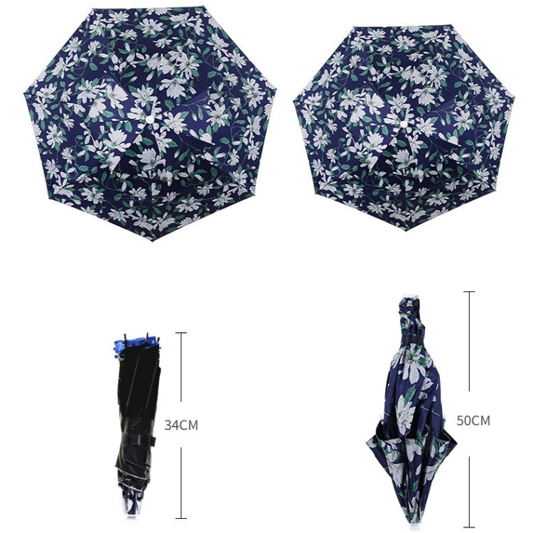 Double-layer Fishing Umbrella Hat Outdoor Sunscreen And Rainproof Folding Umbrella Hat, Color: 80 Camellia - Umbrellas by PMC TechLife | Online Shopping South Africa | PMC TechLife