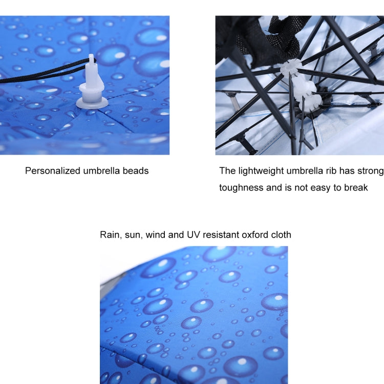 Double-layer Fishing Umbrella Hat Outdoor Sunscreen And Rainproof Folding Umbrella Hat, Color: 95 Purple (Elastic Band) - Umbrellas by PMC TechLife | Online Shopping South Africa | PMC TechLife