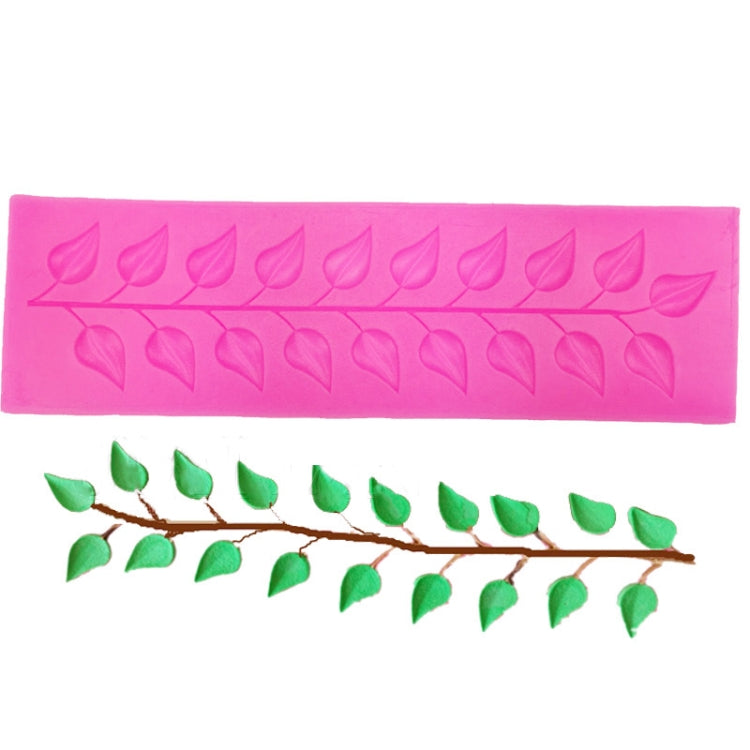 Long Strip Lace Tree Leaf  Fondant Silicone Mold - free shipping - PMC TechLife - Order now!