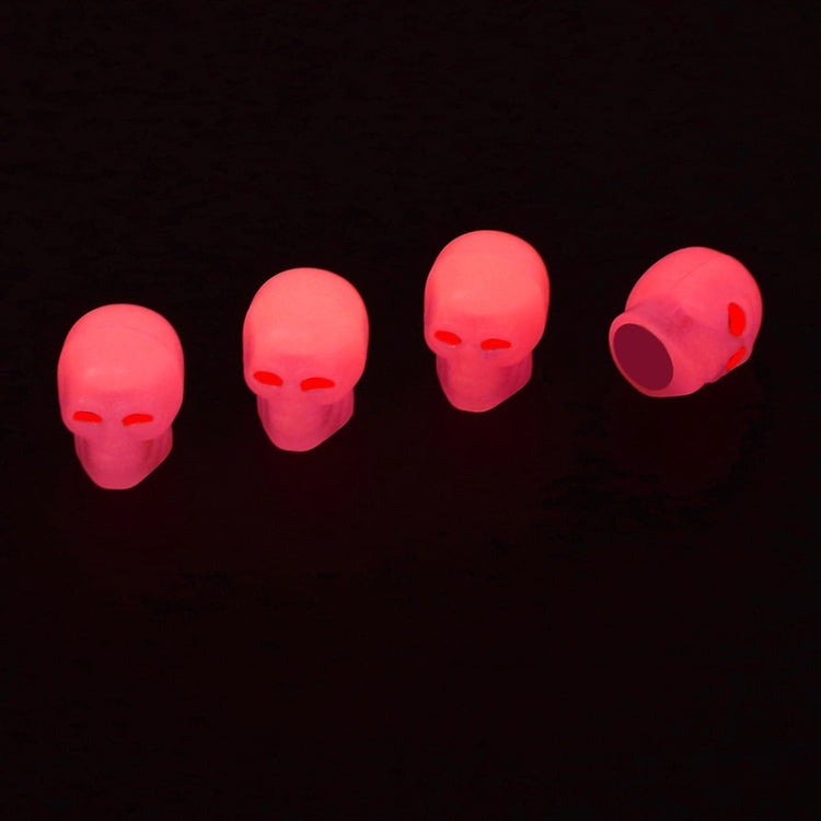 1 Sets Car Tire Luminous Valve Cap Motorcycle Skull Valve Core Cap(Red) - Tire Valve Caps by PMC TechLife | Online Shopping South Africa | PMC TechLife