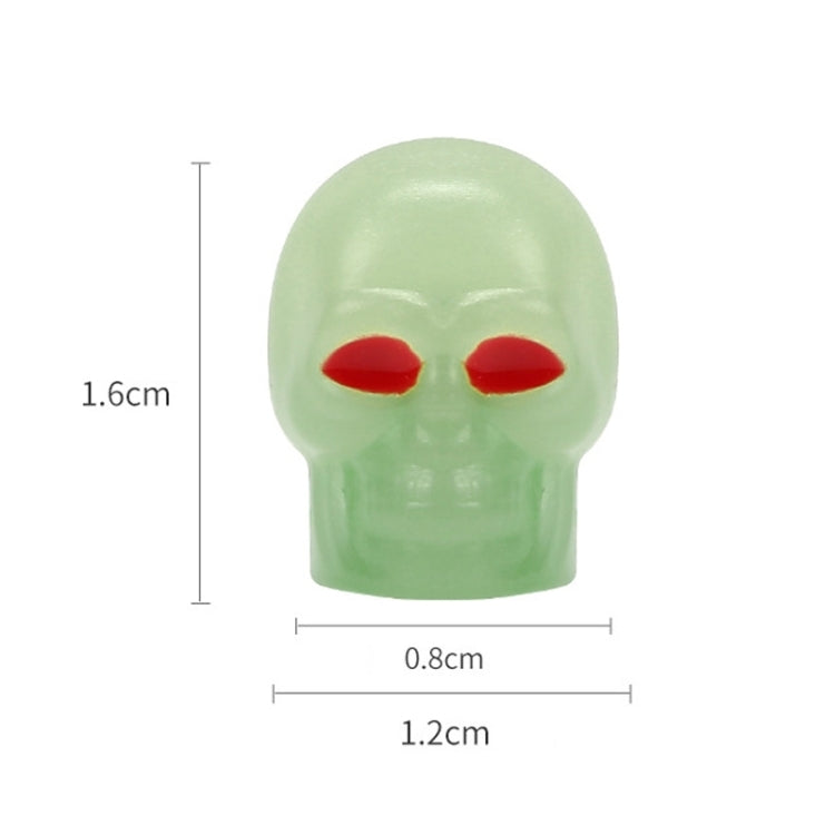 1 Sets Car Tire Luminous Valve Cap Motorcycle Skull Valve Core Cap(Green) - Tire Valve Caps by PMC TechLife | Online Shopping South Africa | PMC TechLife | Buy Now Pay Later Mobicred