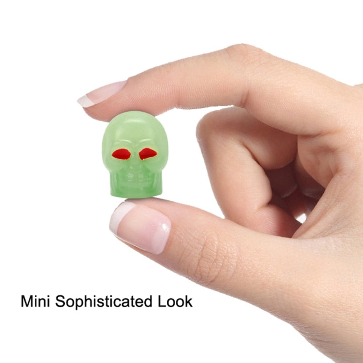 1 Sets Car Tire Luminous Valve Cap Motorcycle Skull Valve Core Cap(Blue) - Tire Valve Caps by PMC TechLife | Online Shopping South Africa | PMC TechLife