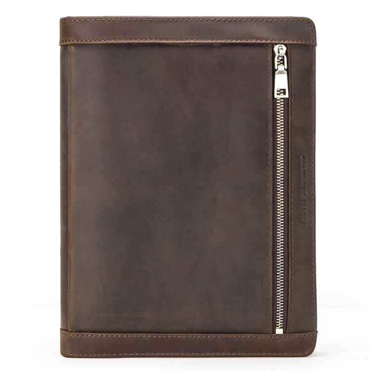 Crazy Horse Leather Pen Slot Zipper Multifunctional Tablet Cover For IPad Pro 9.7/10.5/11 Inch(Light Brown) - iPad Pro 11 (2022/2021) Cases by PMC TechLife | Online Shopping South Africa | PMC TechLife