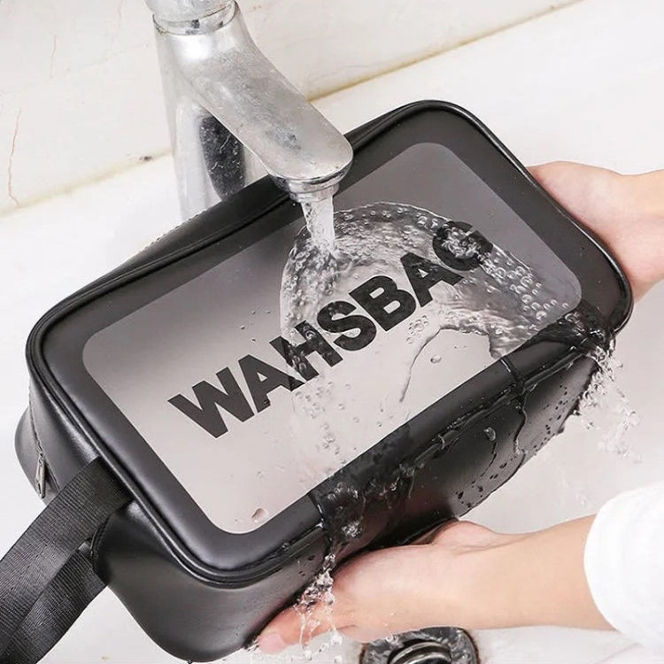 2 PCS Frosted Translucent Waterproof Storage Bag Cosmetic Bag Swimming Bag Wash Bag Black L - Waterproof Bags by PMC TechLife | Online Shopping South Africa | PMC TechLife
