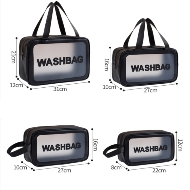 2 PCS Frosted Translucent Waterproof Storage Bag Cosmetic Bag Swimming Bag Wash Bag Pink L - Waterproof Bags by PMC TechLife | Online Shopping South Africa | PMC TechLife