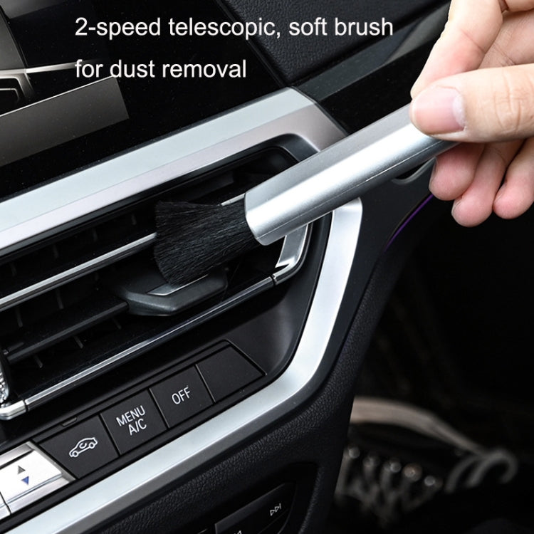 10 PCS Car Air Conditioner Air Outlet Telescopic Cleaning Brush, Color: Black - Car Washer & Accessories by PMC TechLife | Online Shopping South Africa | PMC TechLife | Buy Now Pay Later Mobicred
