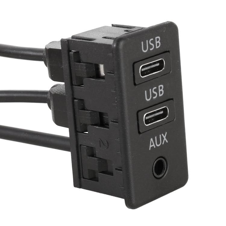 Car Universal Modification Dual Type-C+AUX Charging Interface Seat - DIY Cables by PMC TechLife | Online Shopping South Africa | PMC TechLife | Buy Now Pay Later Mobicred