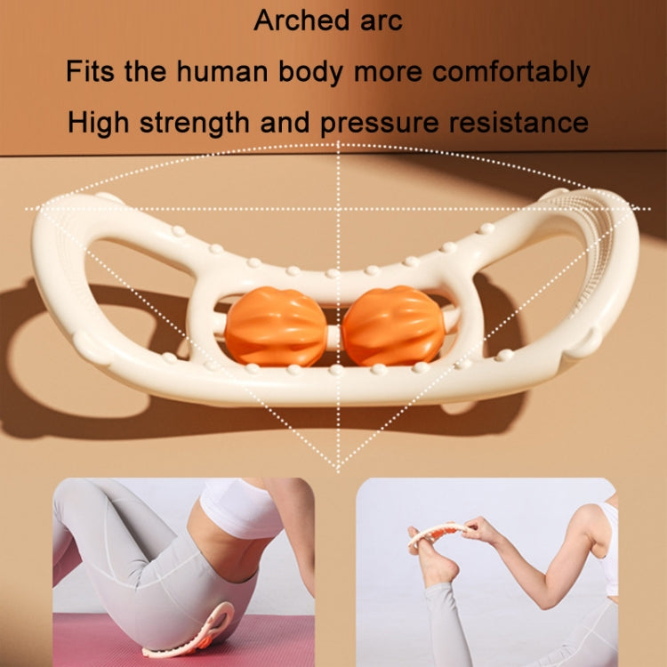 Massage Stretching Yoga Assisted Ring With Raised Point Roller(White) - free shipping - PMC TechLife - Order now!