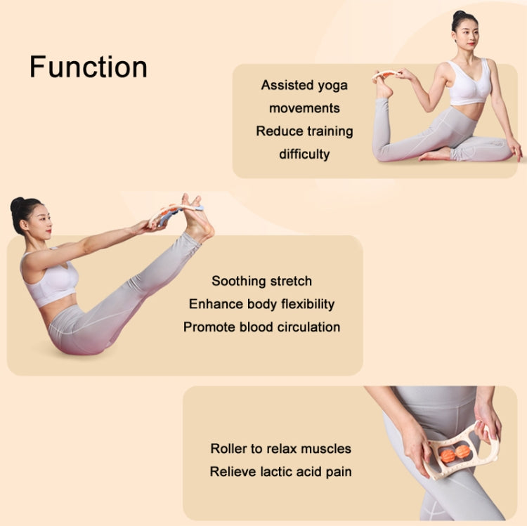 Massage Stretching Yoga Assisted Ring With Raised Point Roller(White) - free shipping - PMC TechLife - Order now!