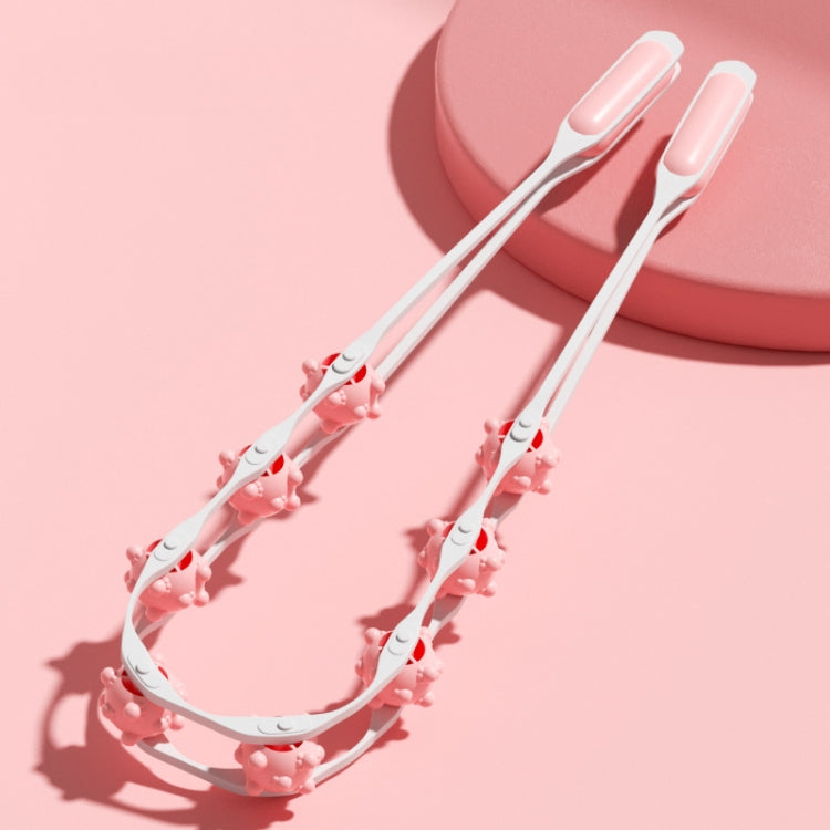 Shoulder Neck&Back Dredging Meridian Manual Roller Massager(Pink) - Massage & Relaxation by PMC TechLife | Online Shopping South Africa | PMC TechLife